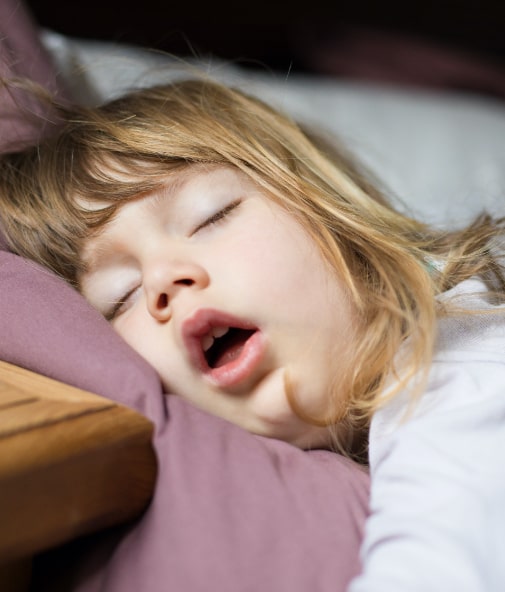 Child snoring before vivos for children sleep apnea therapy
