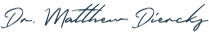 Signature of Los Gatos California dentist Matthew Diercks D D S