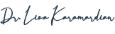 Signature of Los Gatos Califonria dentist Liza Karamardian D D S